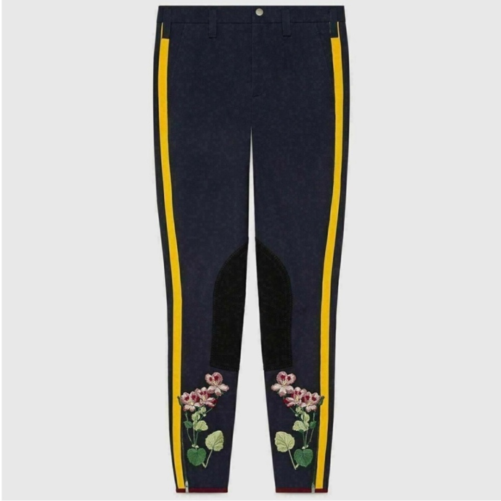 NWT Gucci Riding Pants with Floral Embroidery - Picture 5 of 12